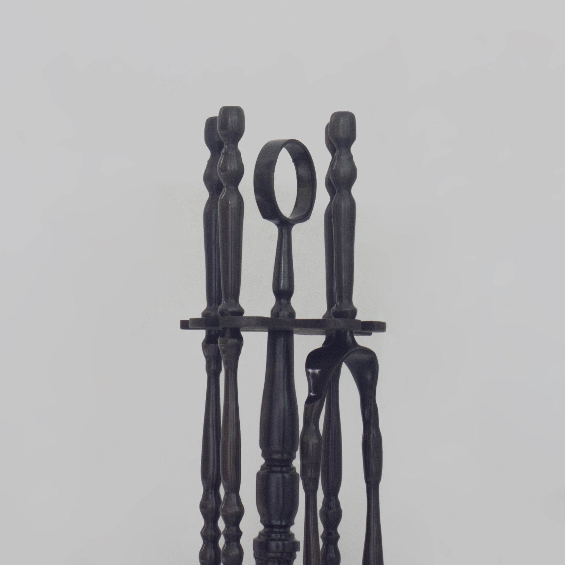 Solid Brass Black Fireplace Tools Set | Fire Tools Set Poker Tongs Shovel Broom - Insideast