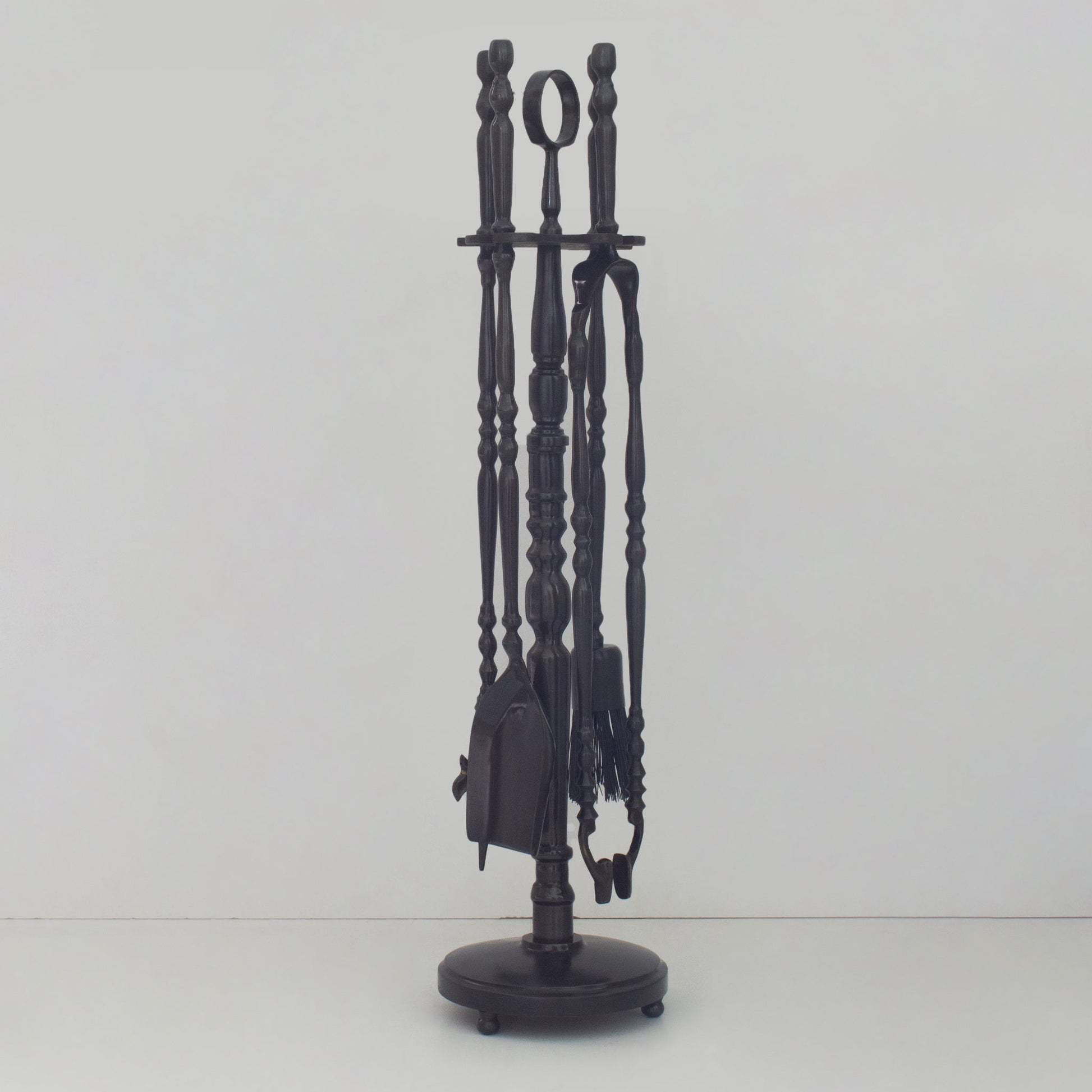 Solid Brass Black Fireplace Tools Set | Fire Tools Set Poker Tongs Shovel Broom - Insideast