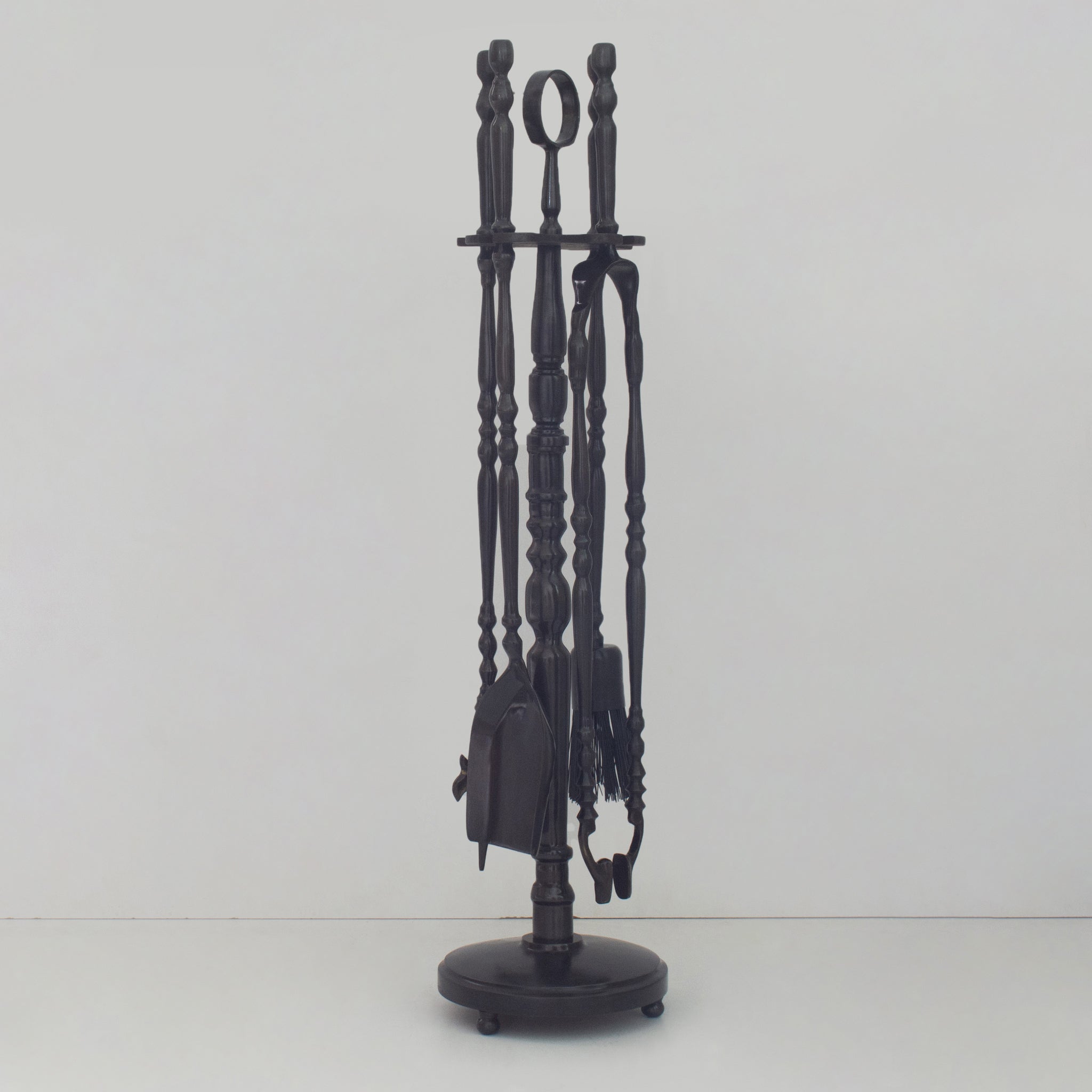 Solid Brass Black Fireplace Tools Set | Fire Tools Set Poker Tongs Shovel Broom - Insideast