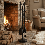 Solid Brass Black Fireplace Tools Set | Fire Tools Set Poker Tongs Shovel Broom - Insideast