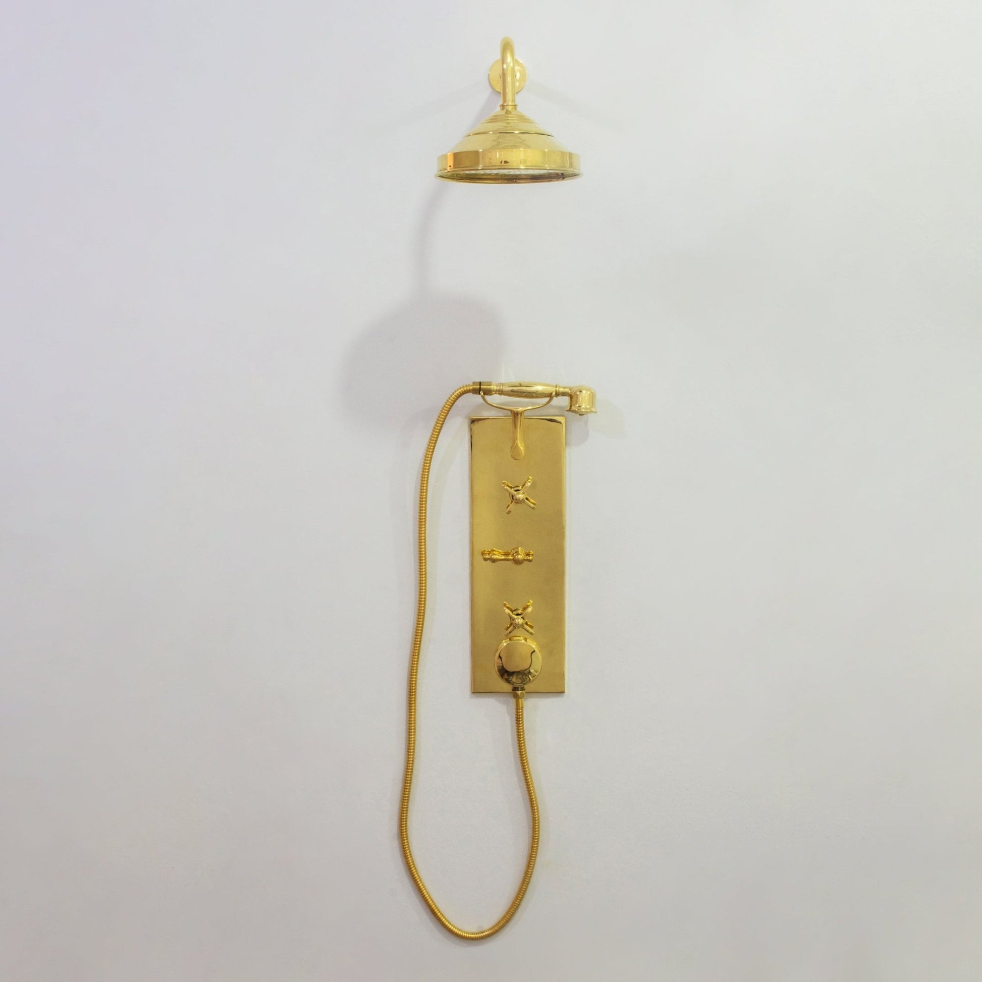 Solid Brass Built - In Shower System – Concealed Rainfall Showerhead with Handheld – Wall - Mounted Shower Set - Insideast