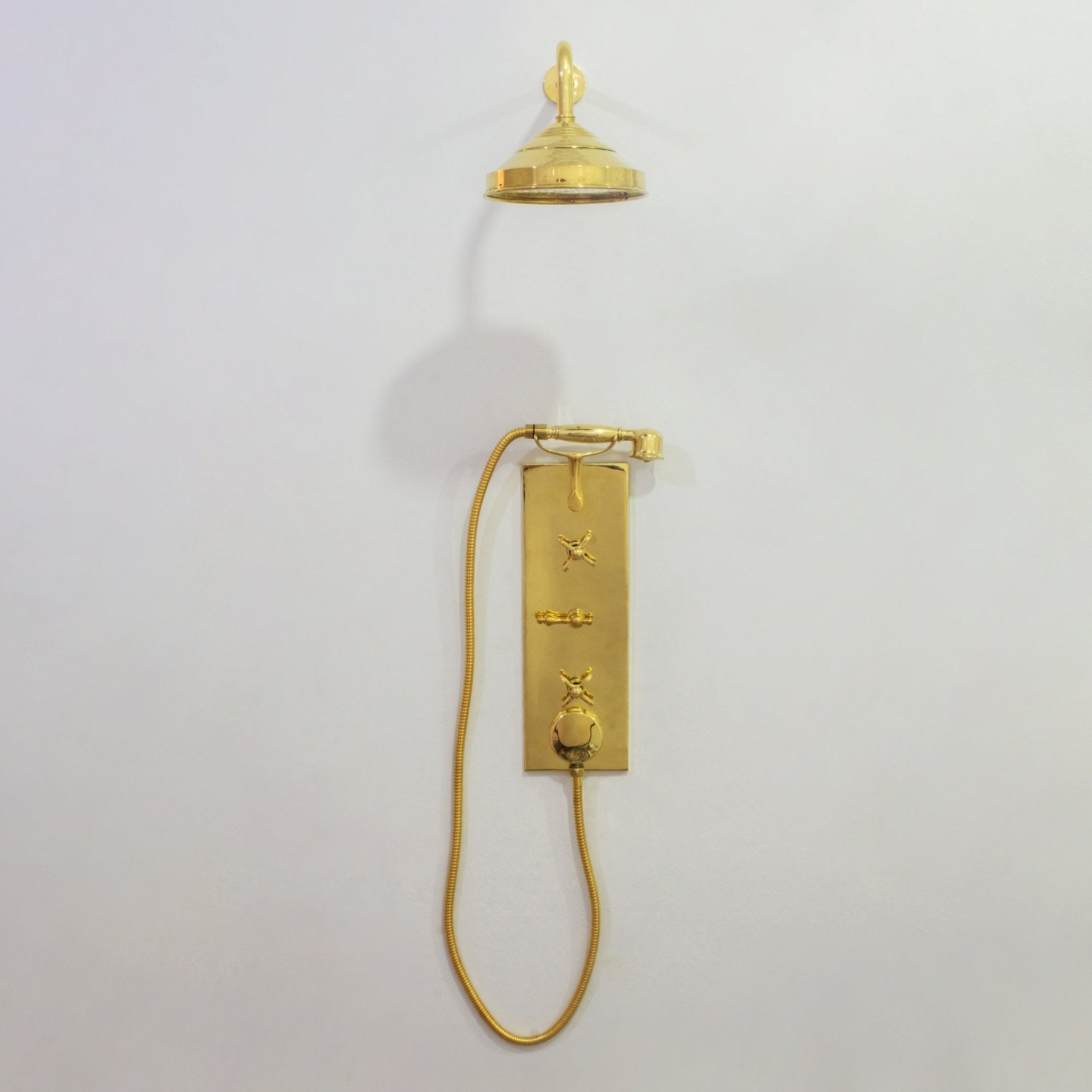 Solid Brass Built - In Shower System – Concealed Rainfall Showerhead with Handheld – Wall - Mounted Shower Set - Insideast