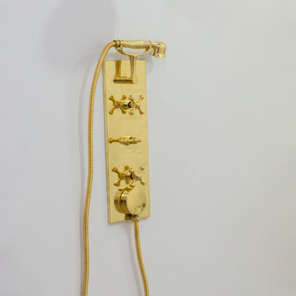 Solid Brass Built - In Shower System – Concealed Rainfall Showerhead with Handheld – Wall - Mounted Shower Set - Insideast