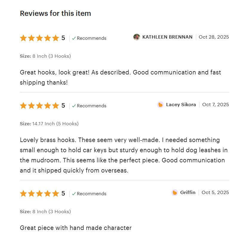 Solid Brass Coat Hooks Rack, Wall Mounted Hanger Hooks, Hallway Hooks - Insideast