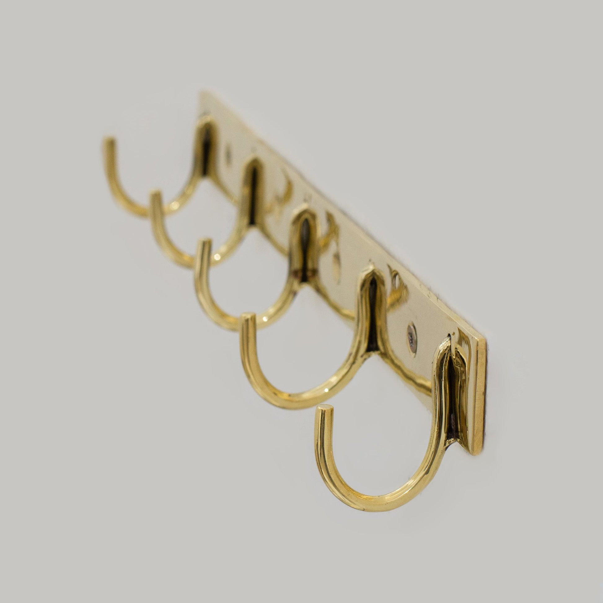 Solid Brass Coat Hooks Rack, Wall Mounted Hanger Hooks, Hallway Hooks - Insideast