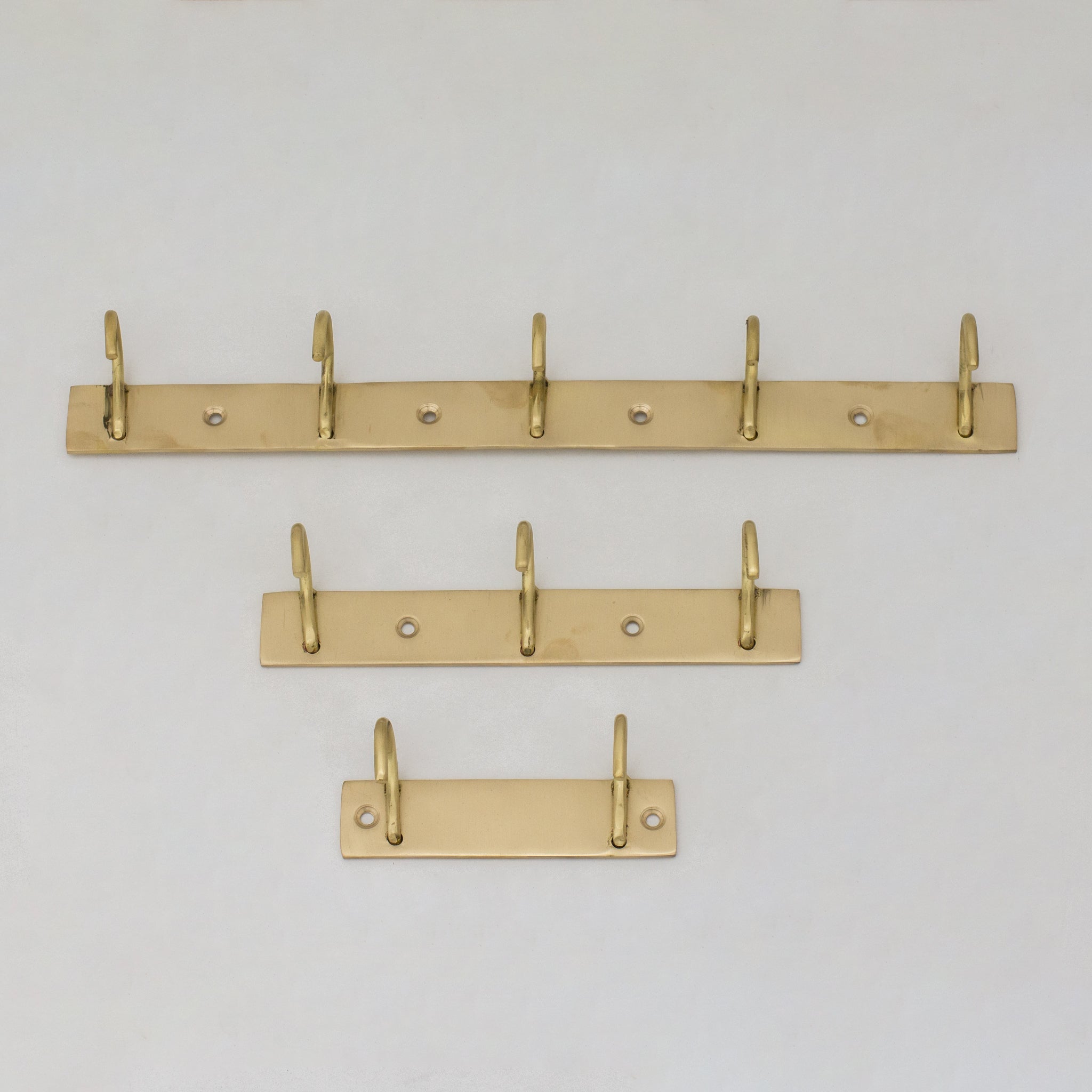 Solid Brass Coat Hooks Rack, Wall Mounted Hanger Hooks, Hallway Hooks - Insideast
