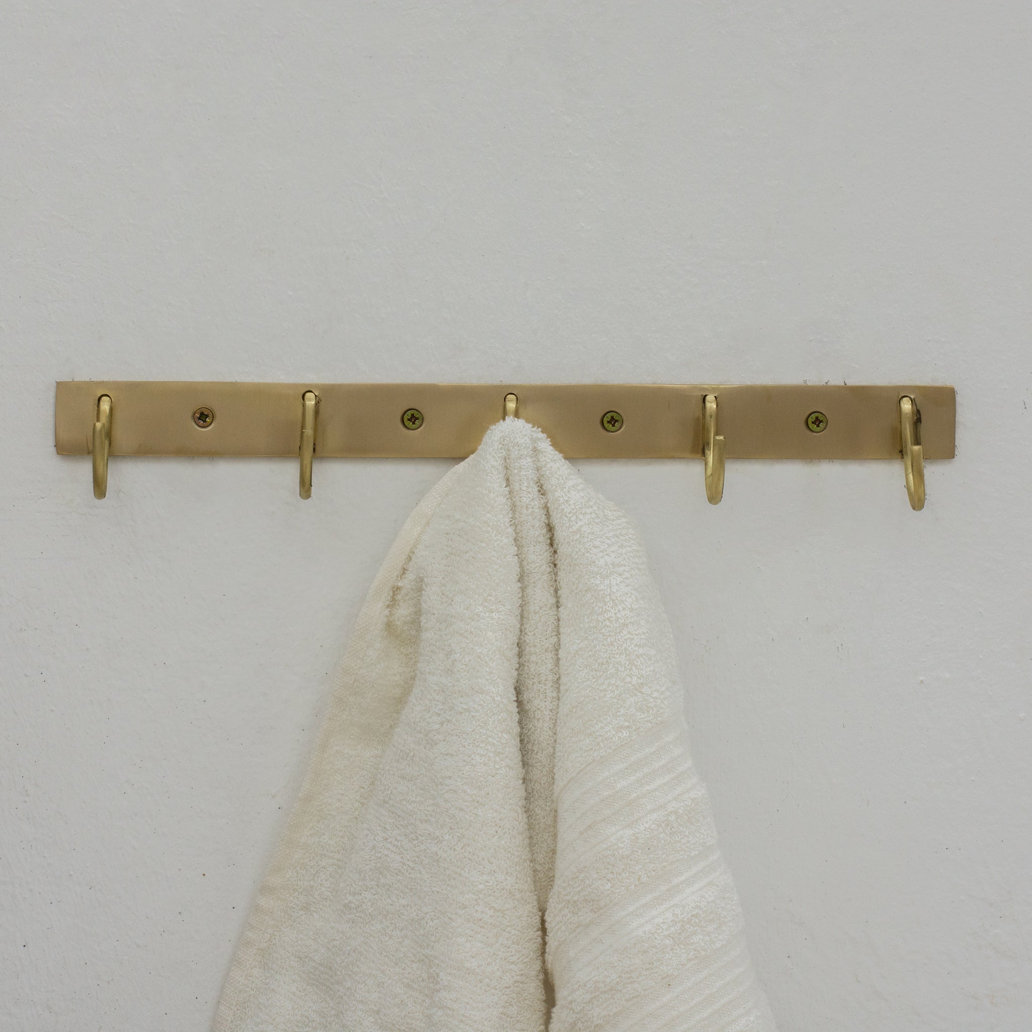 Solid Brass Coat Hooks Rack, Wall Mounted Hanger Hooks, Hallway Hooks - Insideast