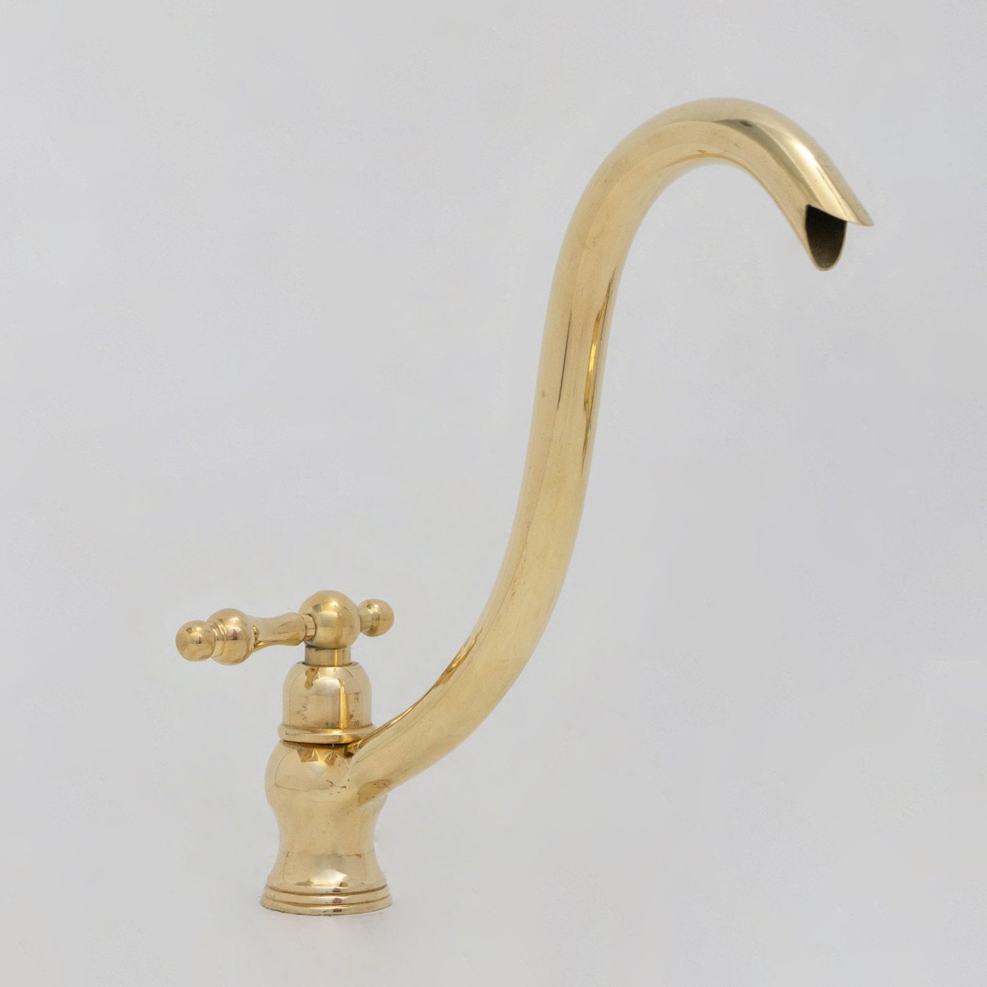 Solid Brass Cold Water Tap, Unlacquered Brass Faucet With Traditional Cross Handles - Insideast
