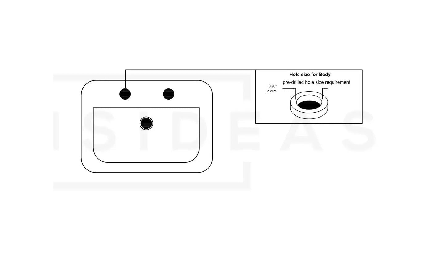 Solid Brass Deck - Mount Kitchen Bib Taps – Double Pillar Faucet Set for Hot & Cold Water - Insideast