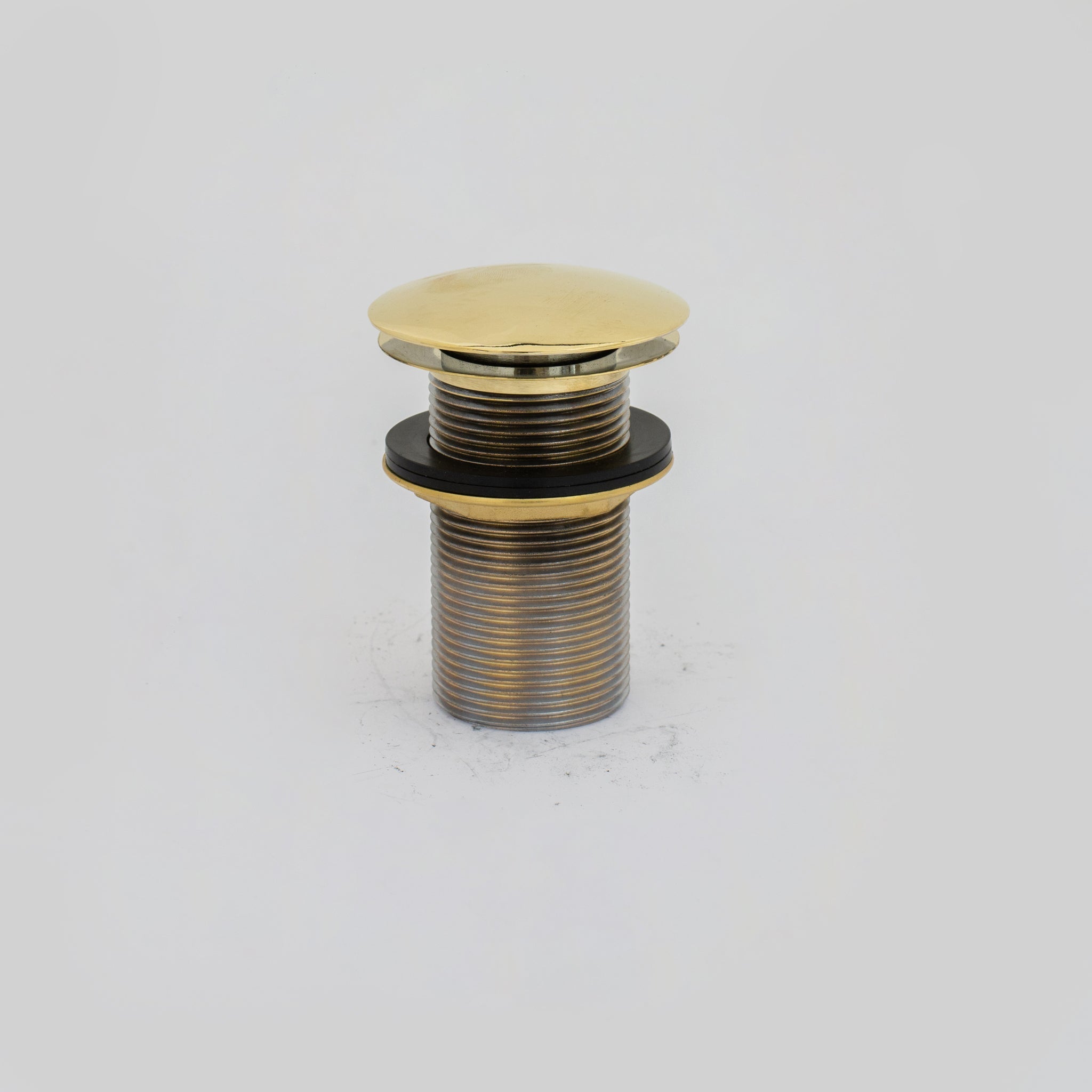 Solid Brass Drain, Push Up Button - Insideast
