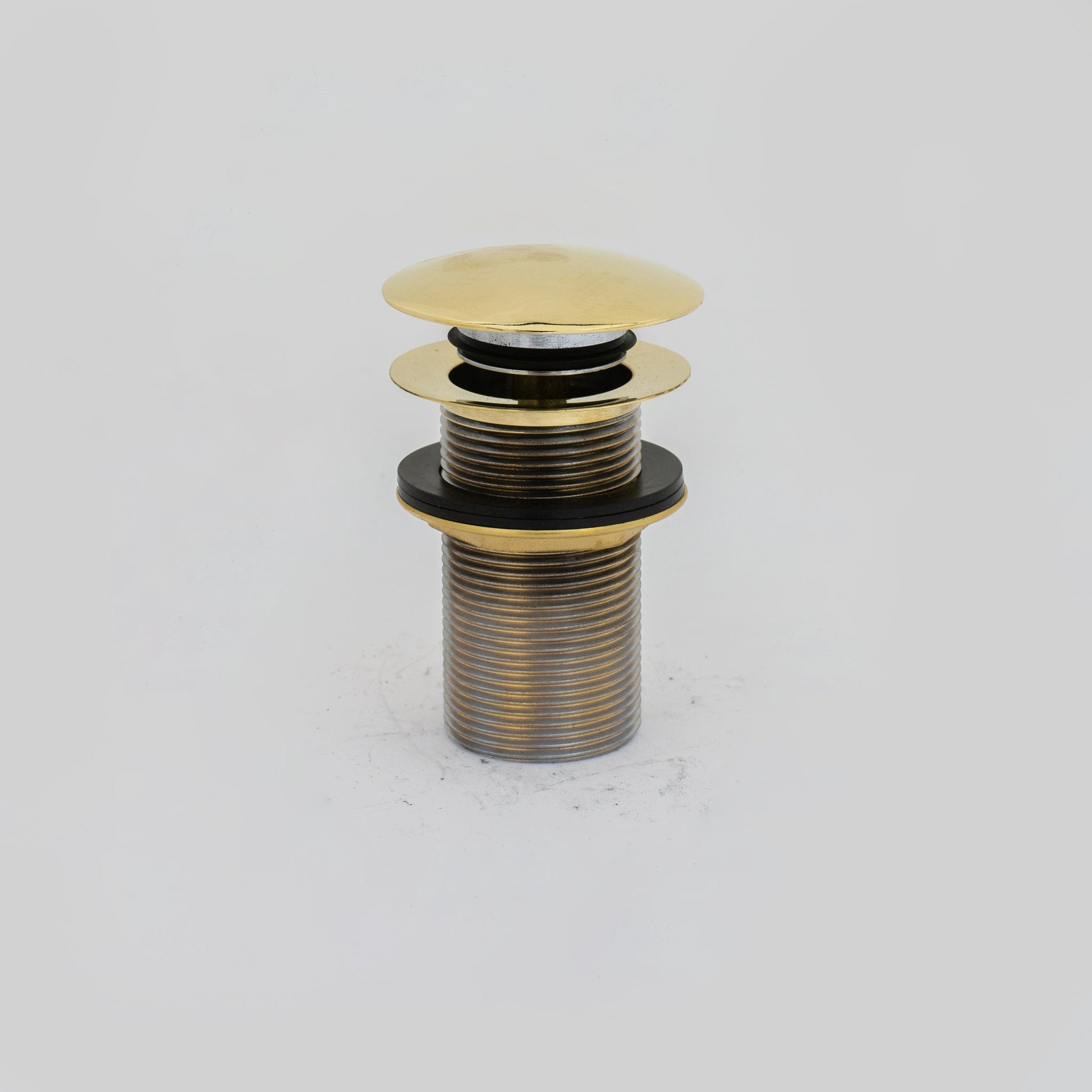 Solid Brass Drain, Push Up Button - Insideast