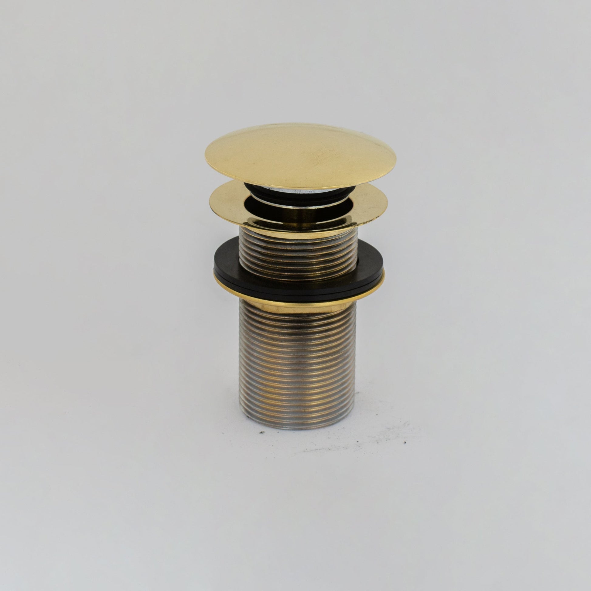 Solid Brass Drain, Push Up Button - Insideast