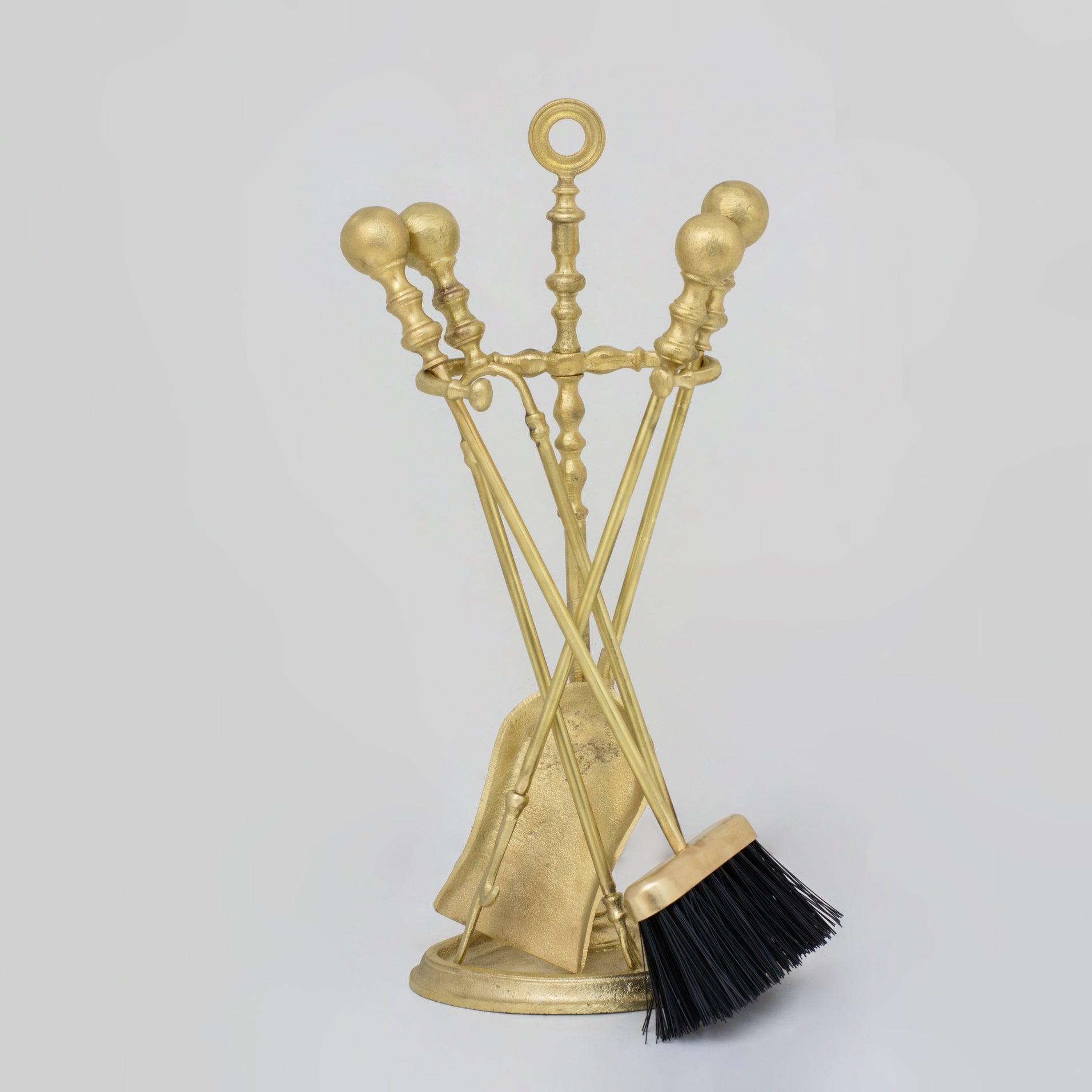 Solid Brass Fireplace Set Tools, Heavy Duty Fire Poker - Insideast