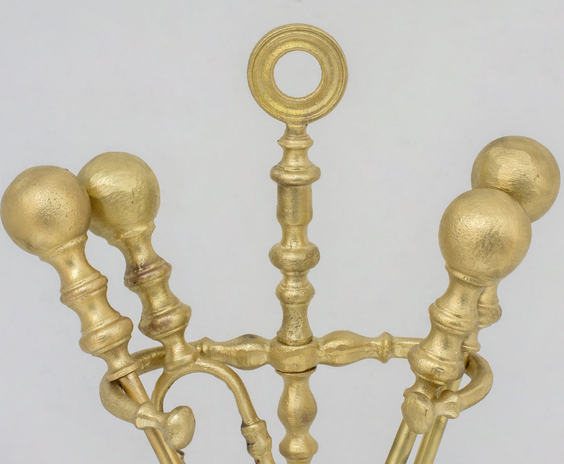 Solid Brass Fireplace Set Tools, Heavy Duty Fire Poker - Insideast