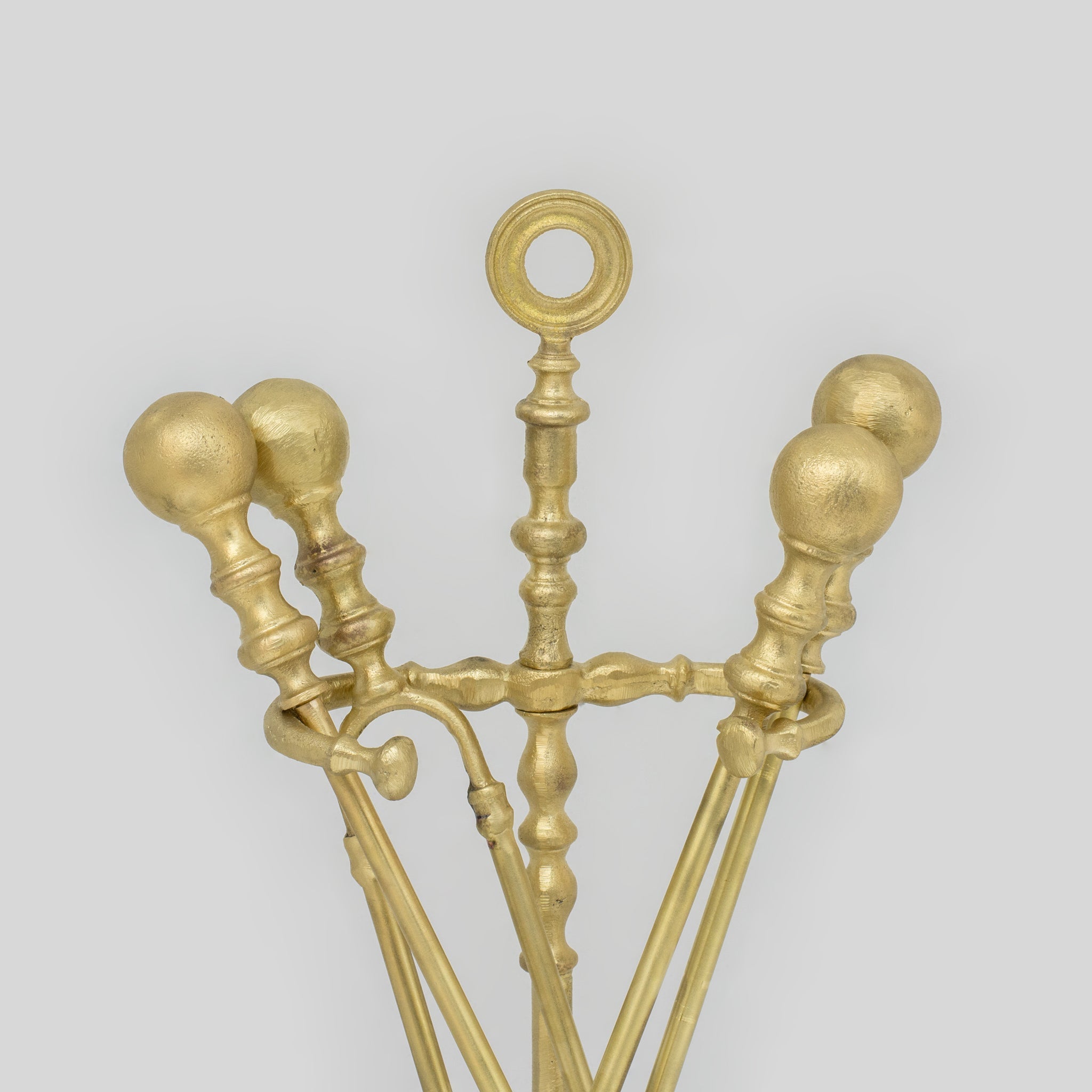 Solid Brass Fireplace Set Tools, Heavy Duty Fire Poker - Insideast