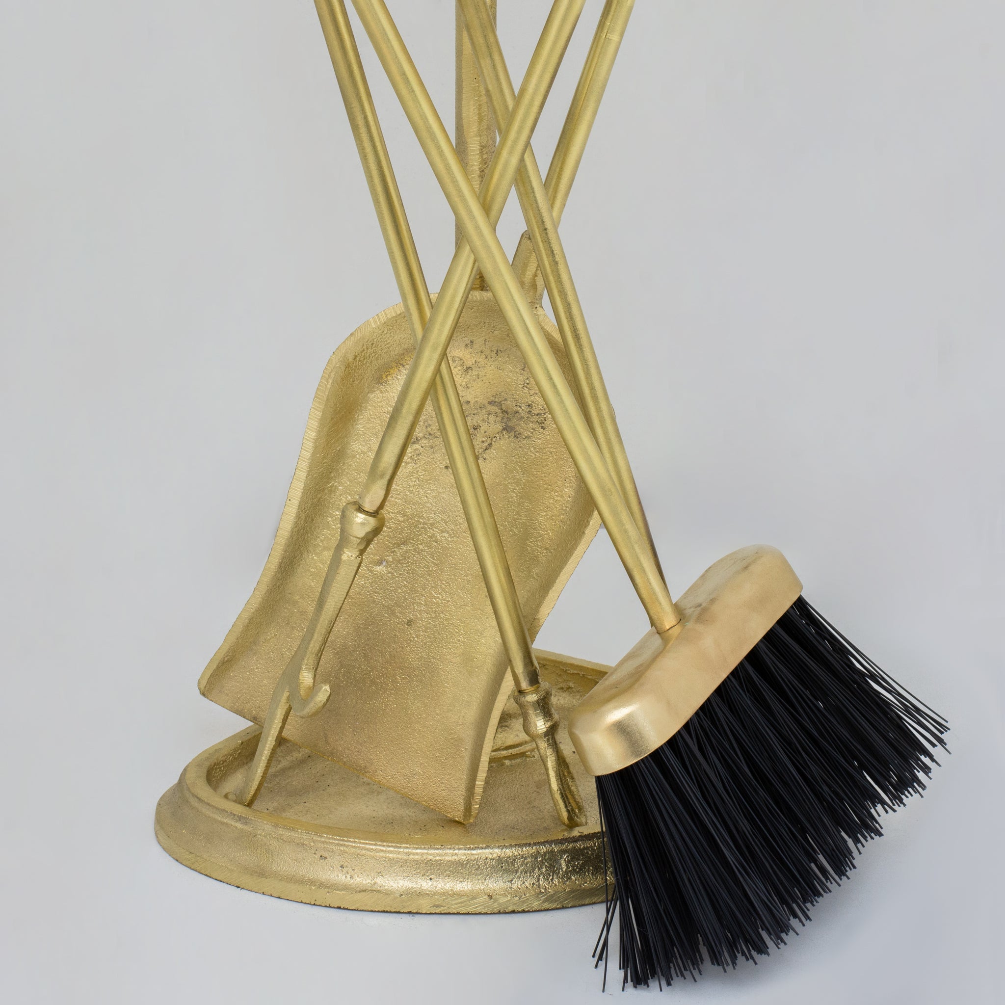 Solid Brass Fireplace Set Tools, Heavy Duty Fire Poker - Insideast