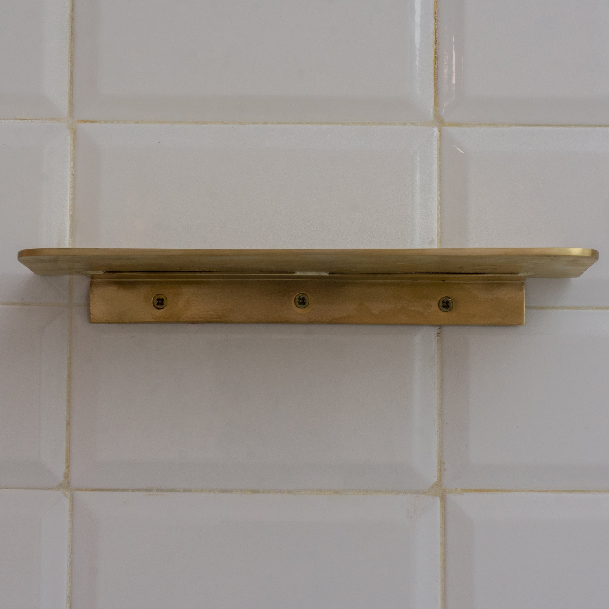 Solid Brass Floating Shelf | Wall - Mount Bathroom Shelf & Shower Soap Holder - Insideast
