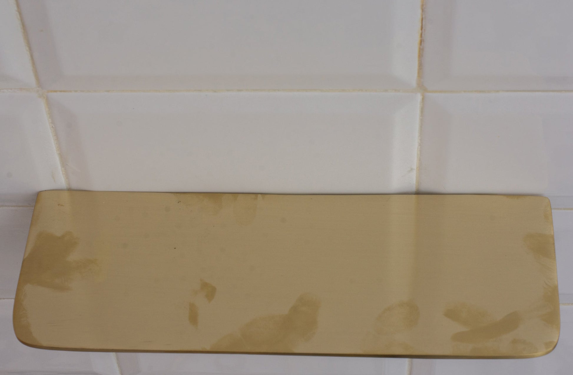 Solid Brass Floating Shelf | Wall - Mount Bathroom Shelf & Shower Soap Holder - Insideast