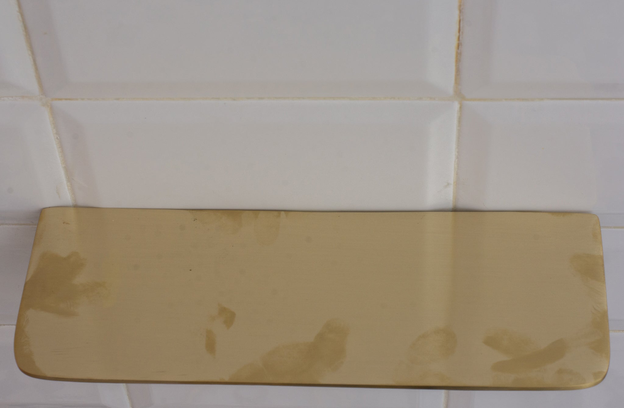 Solid Brass Floating Shelf | Wall - Mount Bathroom Shelf & Shower Soap Holder - Insideast