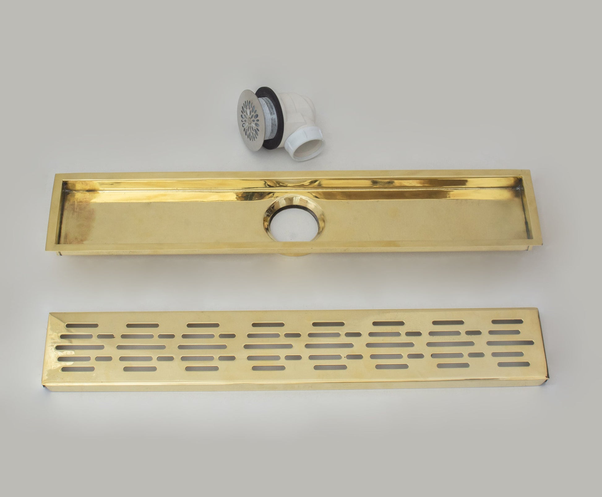 Solid Brass Linear Drain, Shower Floor Drain, Shower Grate drain - Insideast