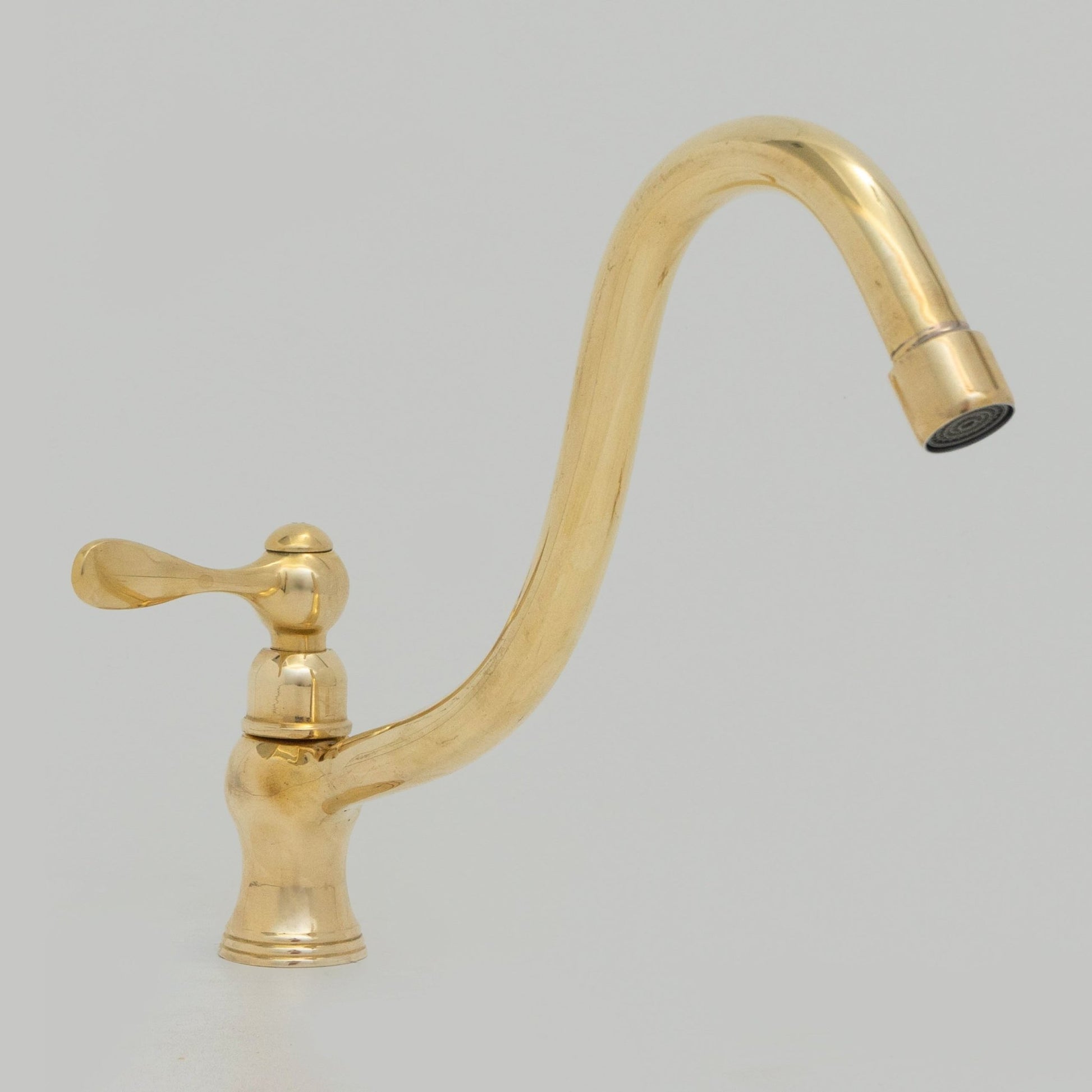 Solid Brass Single Hole Cold Faucet, Kitchen Sink Single Handle Faucet - Insideast