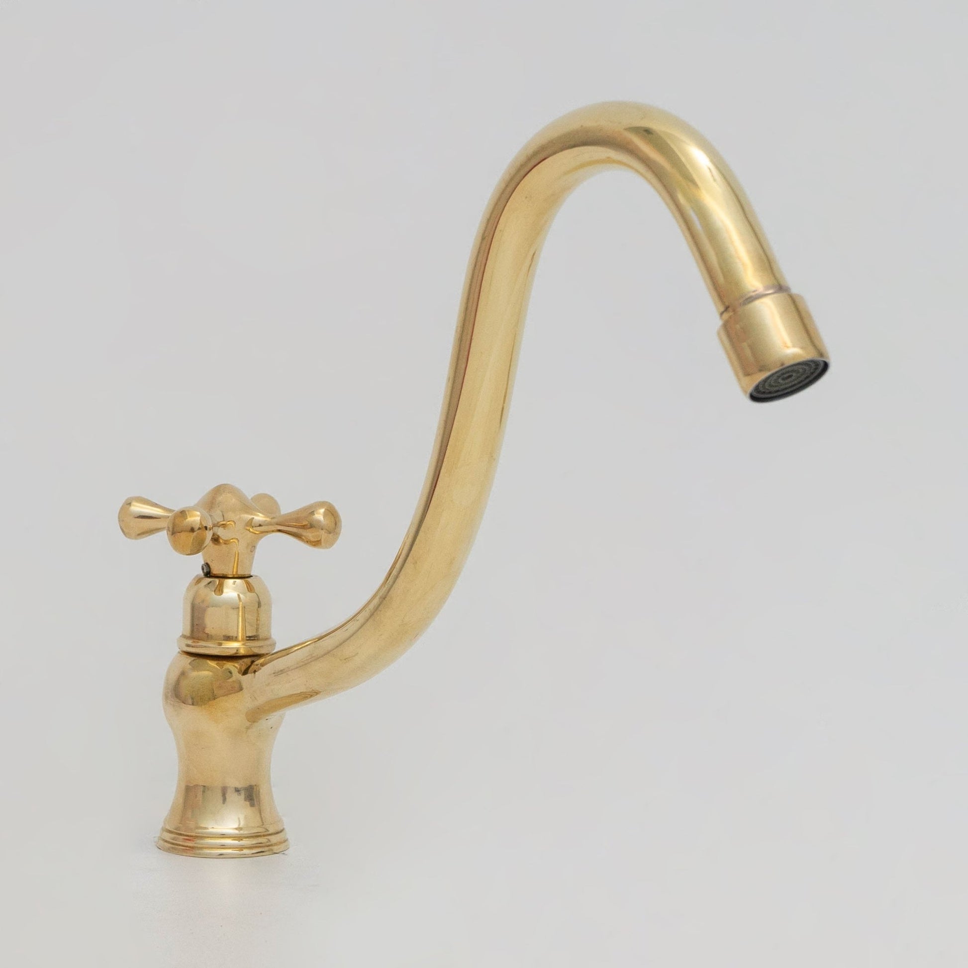 Solid Brass Single Hole Cold Faucet, Kitchen Sink Single Handle Faucet - Insideast