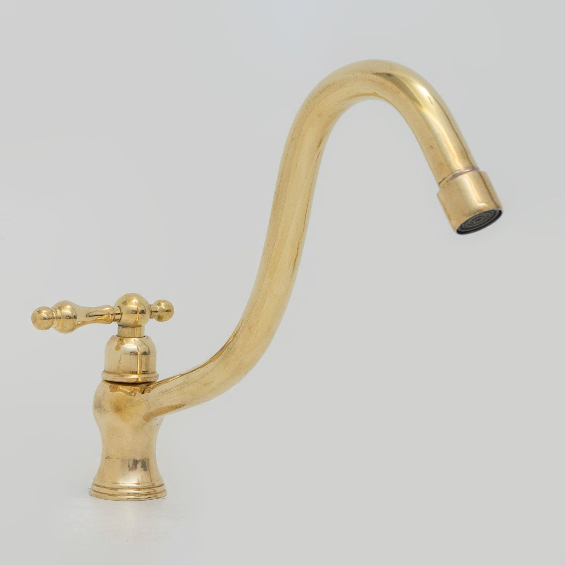 Solid Brass Single Hole Cold Faucet, Kitchen Sink Single Handle Faucet - Insideast