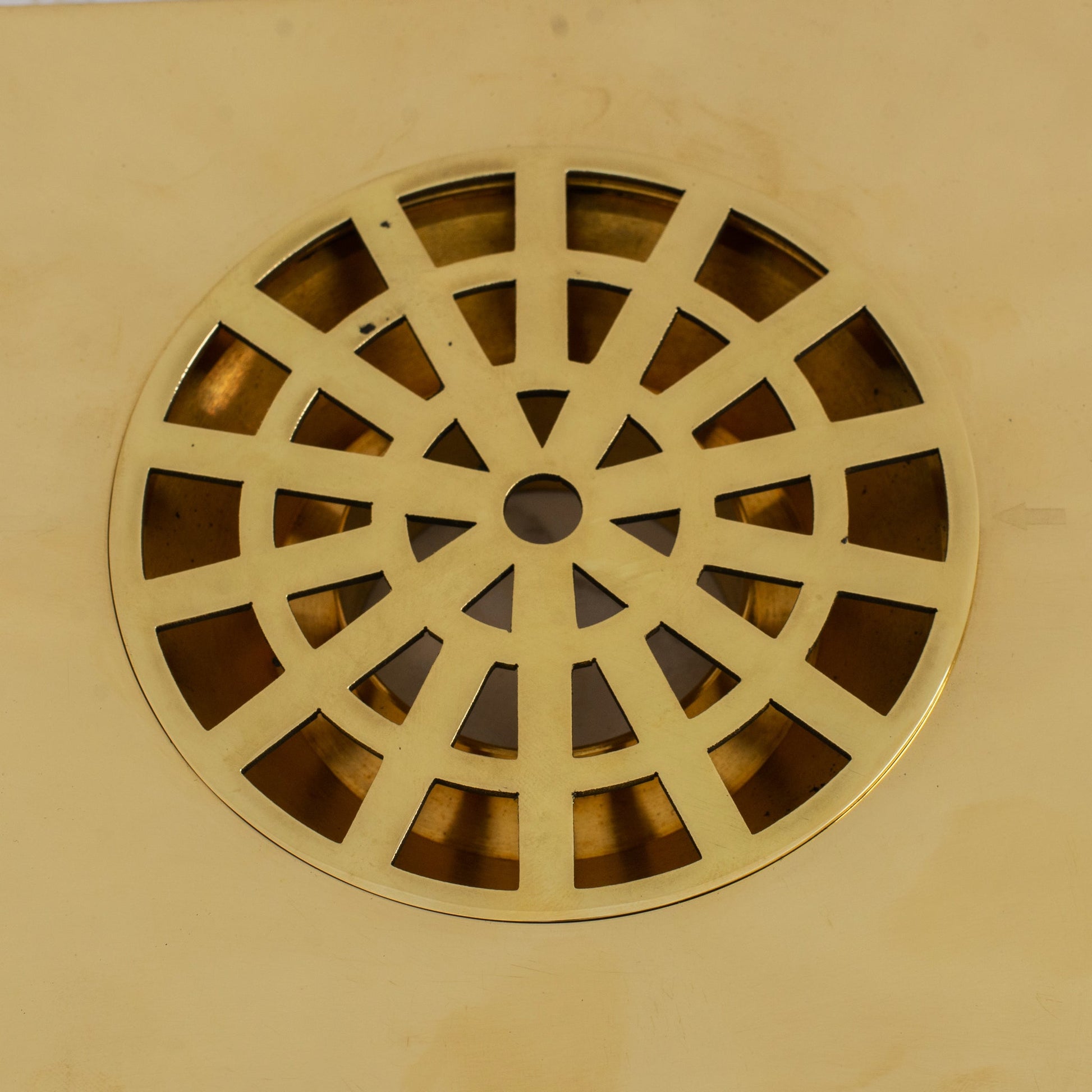 Solid Brass Smooth Floor Drain | Square Grate Shower Drain Cover - Insideast