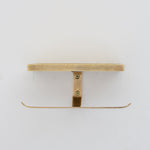 Load image into Gallery viewer, Solid Brass Toilet Paper Holder and Shelf, Handcrafted Powder Room Roll Holder
