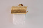 Load image into Gallery viewer, Solid Brass Toilet Paper Holder, Handcrafted Powder Room Roll Holder
