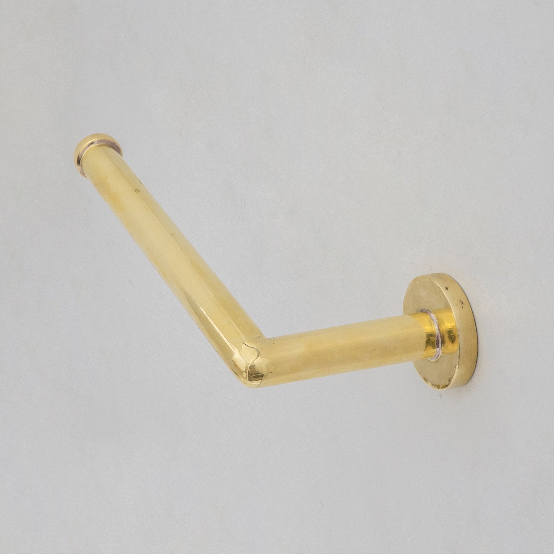 Solid Brass Toilet Paper Holder, Handcrafted Powder Room Roll Holder - Insideast