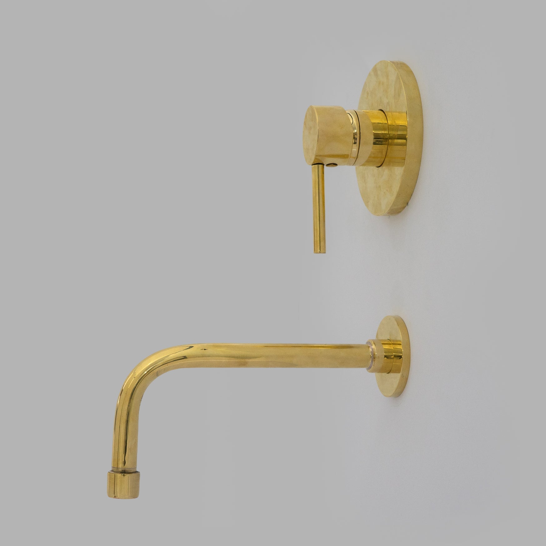 Solid Brass Tub Filler Built - in, Unlacquered Brass Shower System, Concealed Tub Filler - Insideast