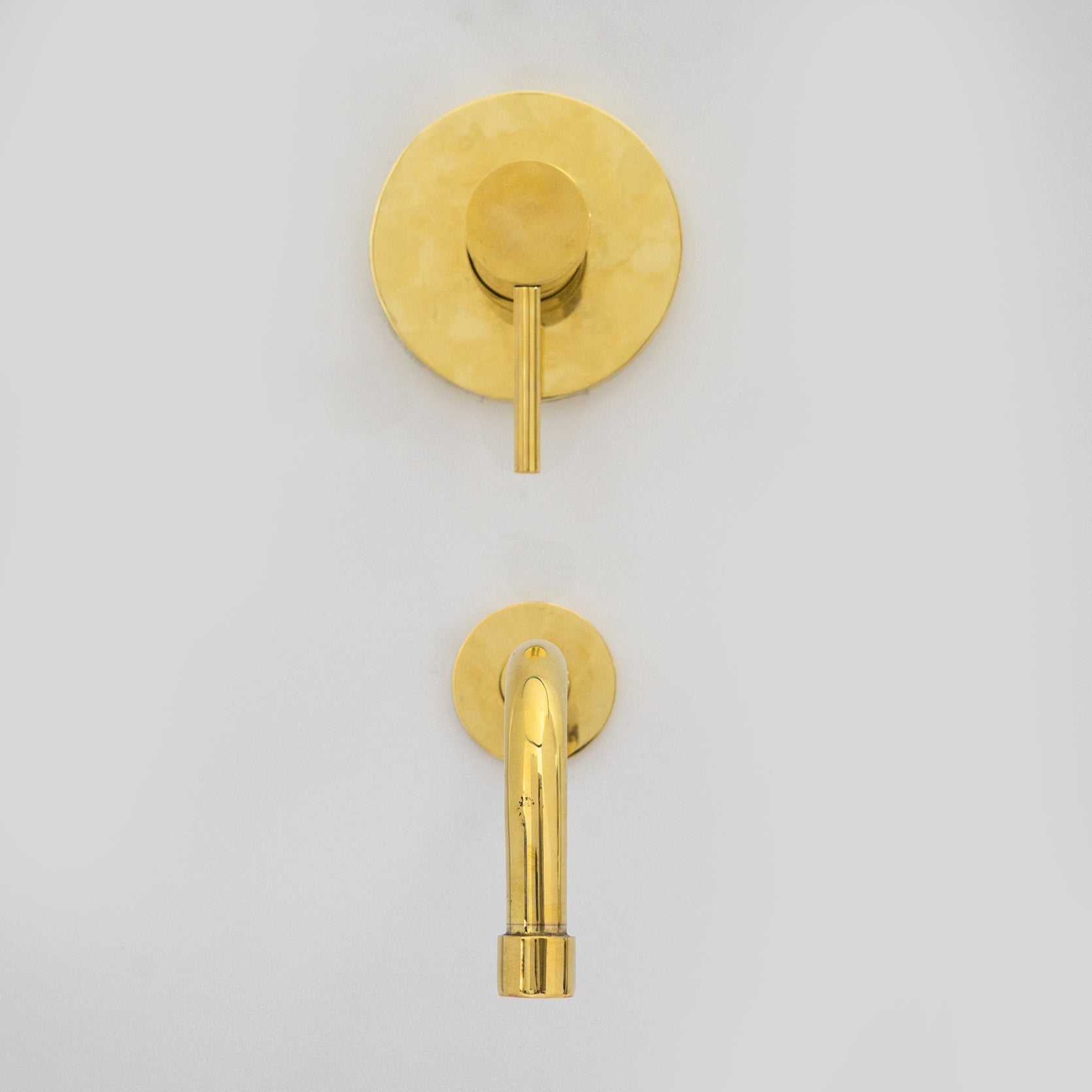 Solid Brass Tub Filler Built - in, Unlacquered Brass Shower System, Concealed Tub Filler - Insideast