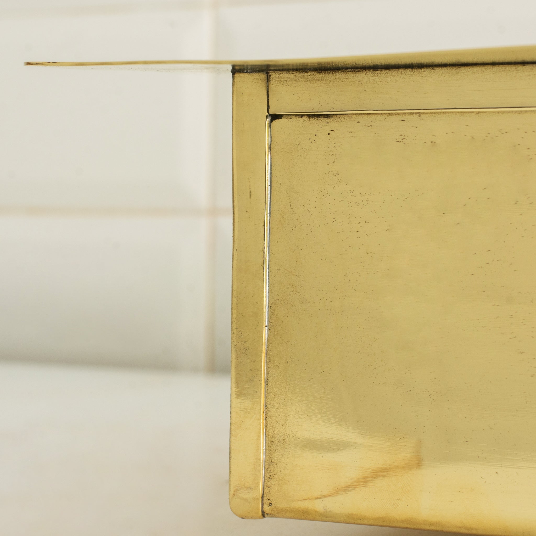 Solid Brass Undermount Rectangular Sink, Single Bowl Kitchen Sink, Compact Sink - Insideast