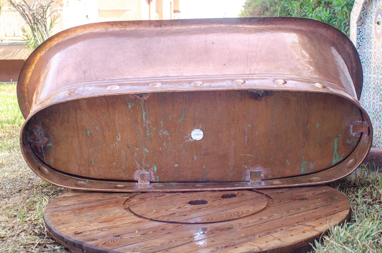 Solid Copper Bathtub | Vintage Freestanding Hammered Tub | Customized Tub - Insideast