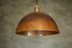 Load image into Gallery viewer, Solid Oxidized Copper Pendant Light, Dome Ceiling Light
