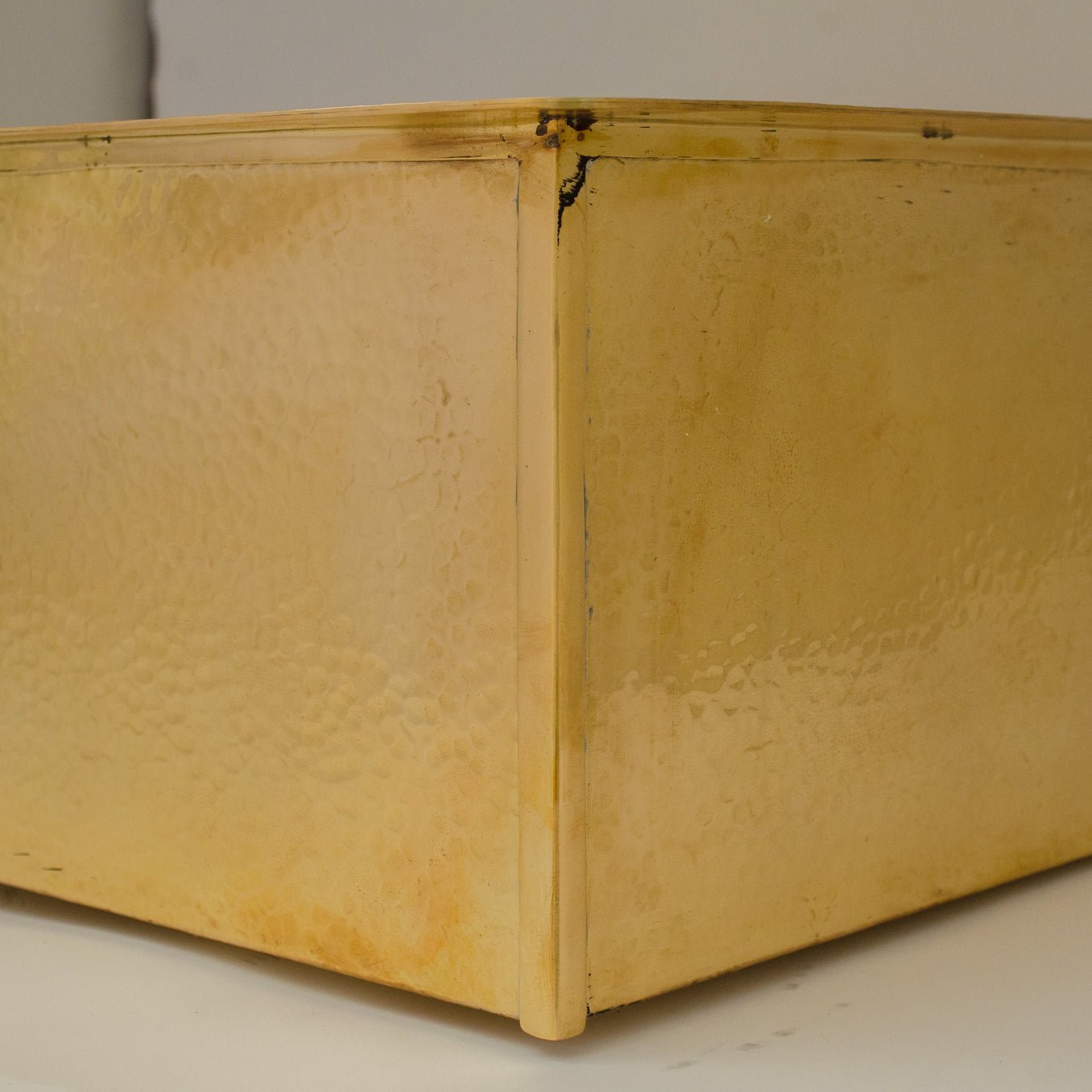 Solid Unlacquered Brass Undermount Hammered Sink, Kitchen Bar Sink - Insideast