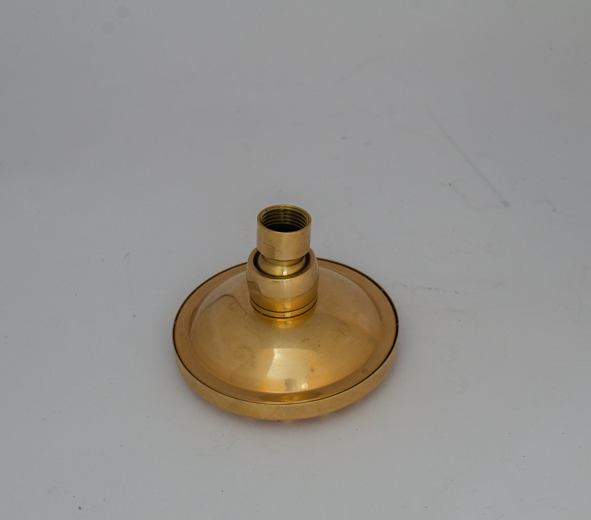 Unlacquered Solid Brass Swiveling Shower Head, Adjustable Rainfall Shower Head for Vintage Bathrooms
