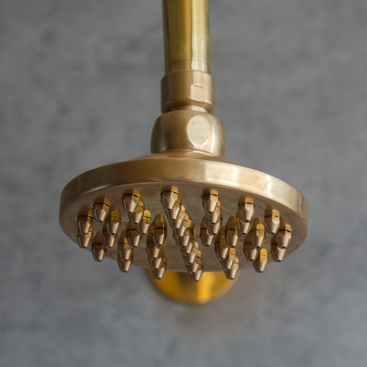 Unlacquered Solid Brass Swiveling Shower Head, Adjustable Rainfall Shower Head for Vintage Bathrooms