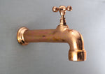 Load image into Gallery viewer, Traditional Tub Filler, Copper Finish Faucet, Handmade Vintage Water Tap
