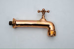 Load image into Gallery viewer, Traditional Tub Filler, Copper Finish Faucet, Handmade Vintage Water Tap
