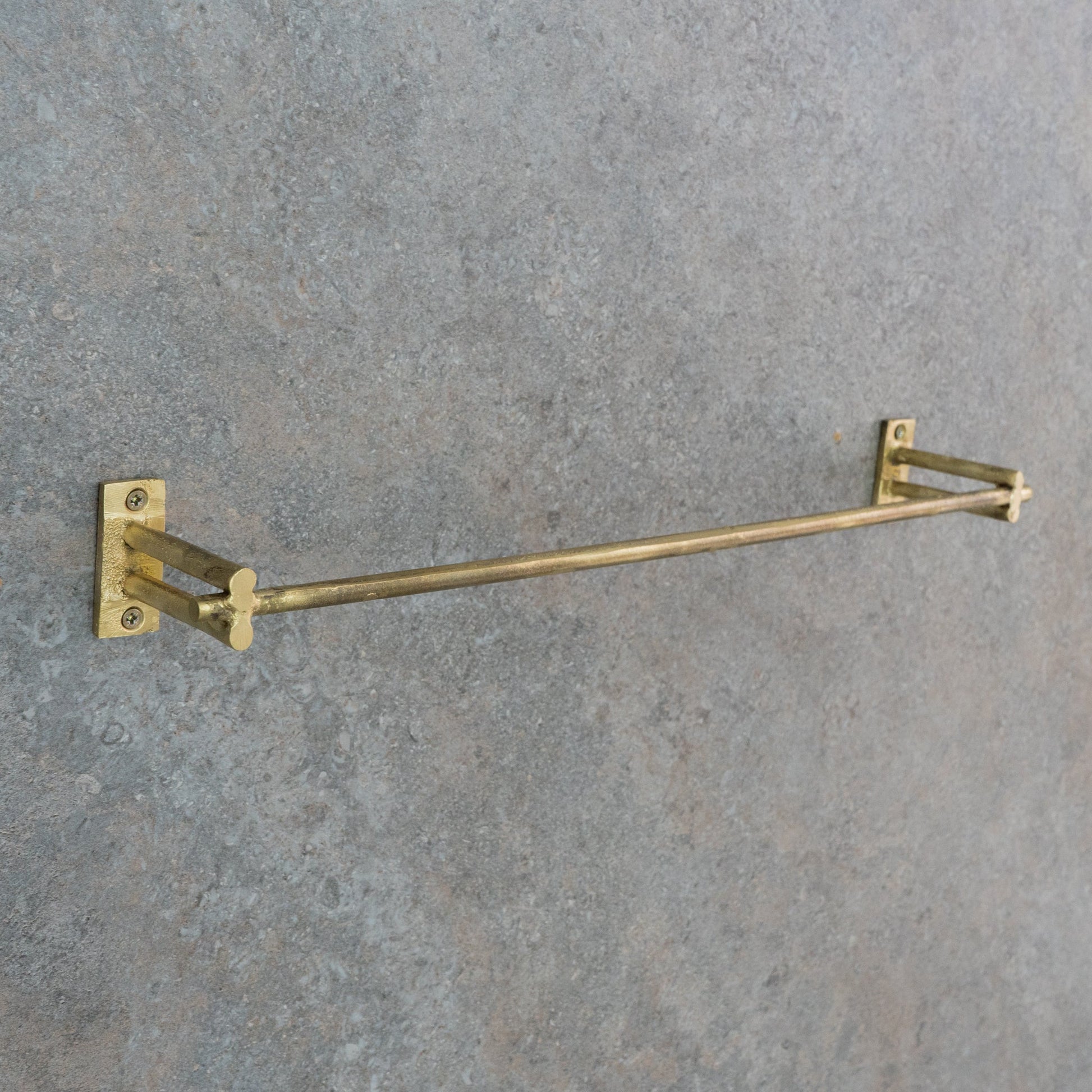 Unfinished Brass Towel Bar Holder | Bathroom Towel Hanger - Insideast