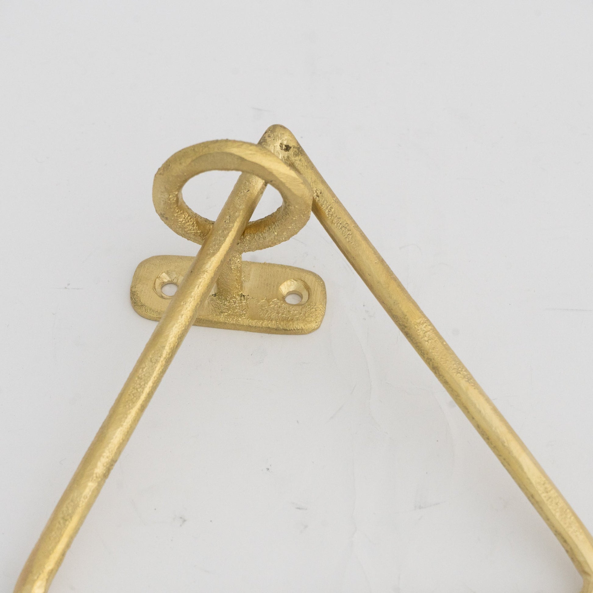 Unfinished Solid Brass Towel Ring, Sand Casted - Insideast