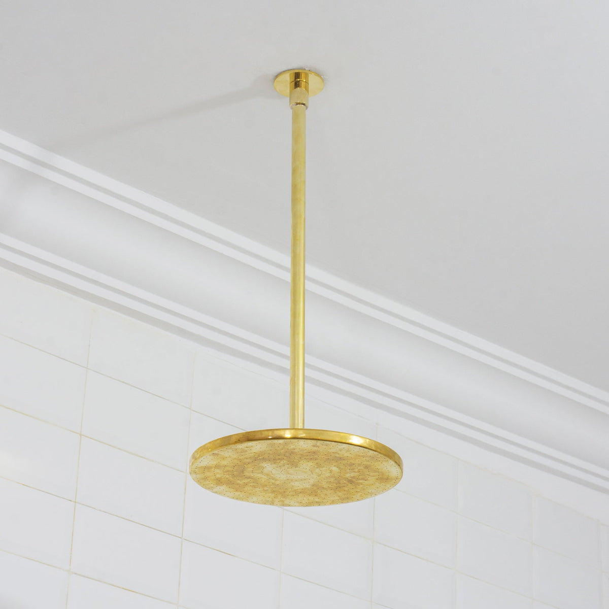 Luxury Shower Set - Unlacquered Brass Ceiling Mount System – Insideast