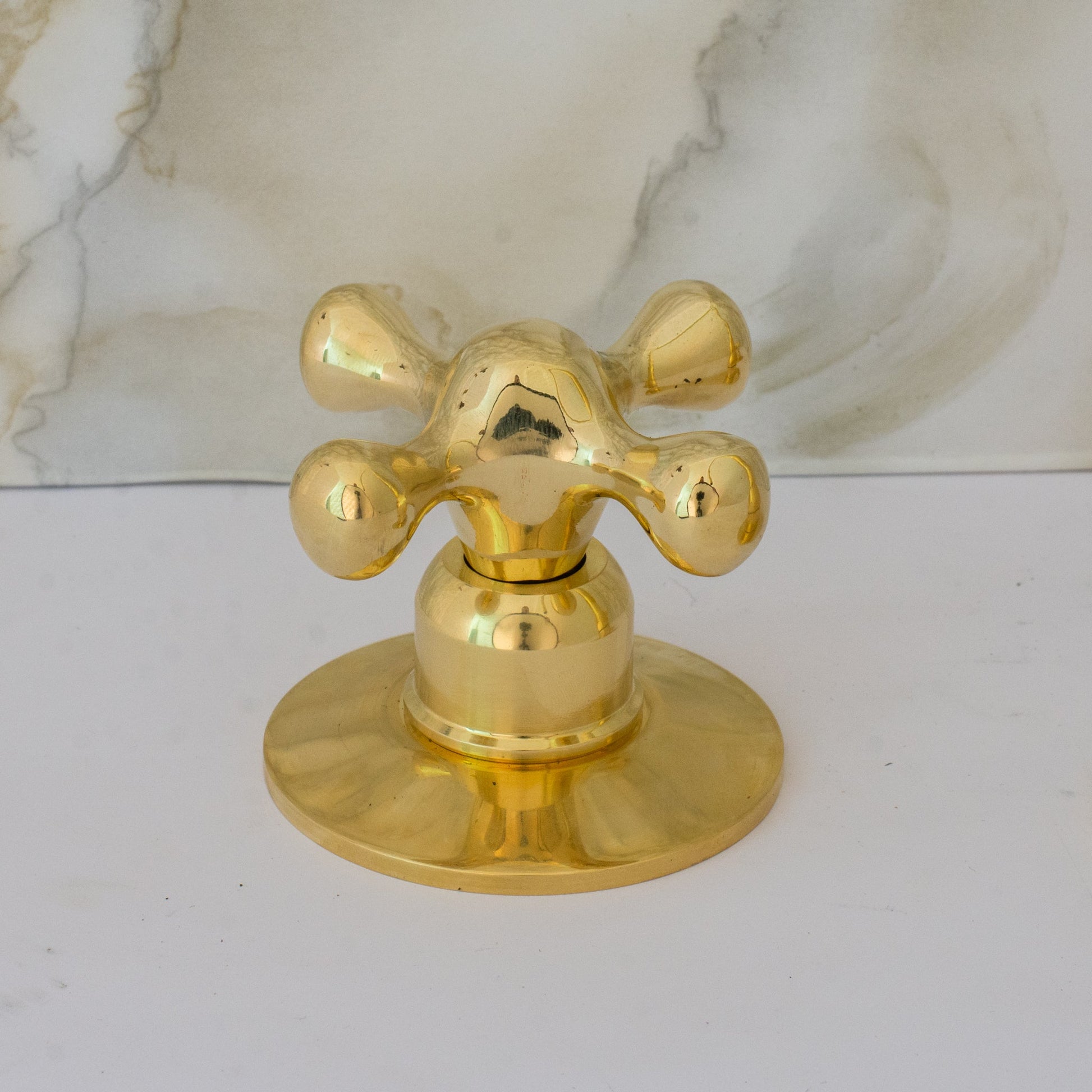 Unlacquered Brass 3 - Hole Kitchen Faucet | Kitchen Sink Faucet Swivel Spout - Insideast
