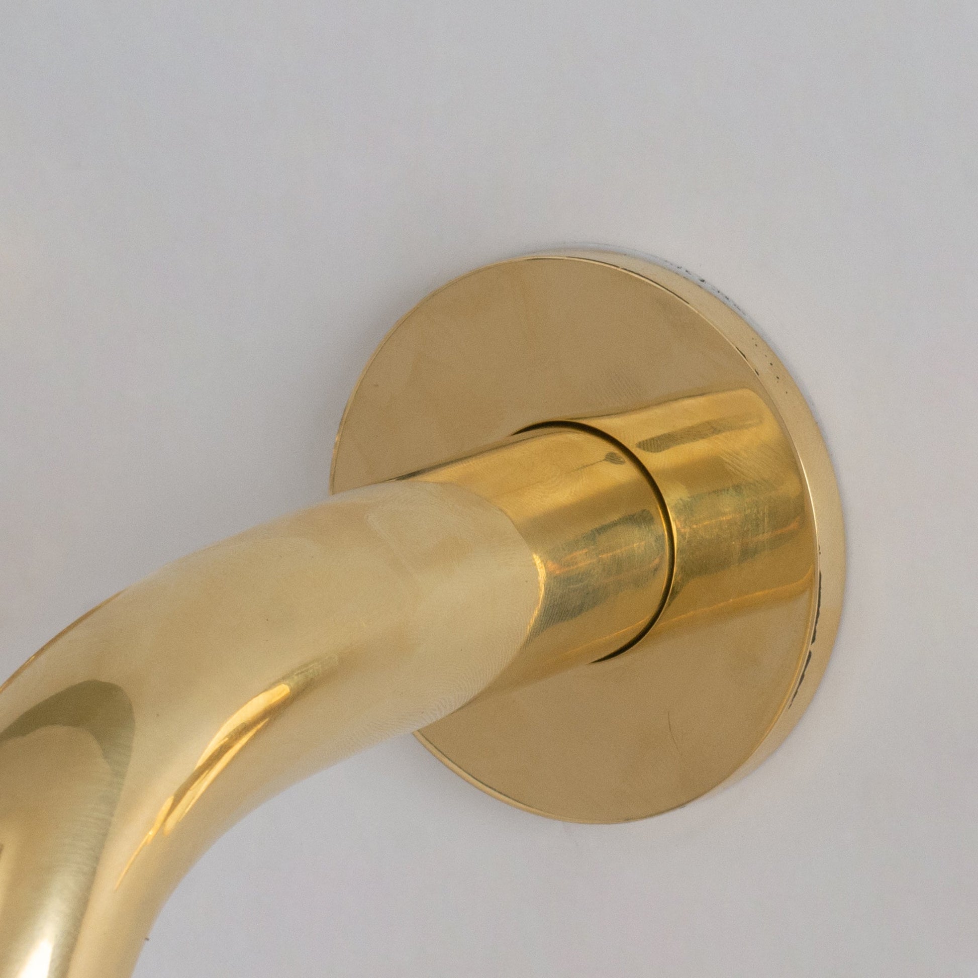 Unlacquered Brass Built - in Faucet, Mini Wall Mount Sink Faucet, 3 - hole Basin Mixer Tap With Lever Handles - Insideast