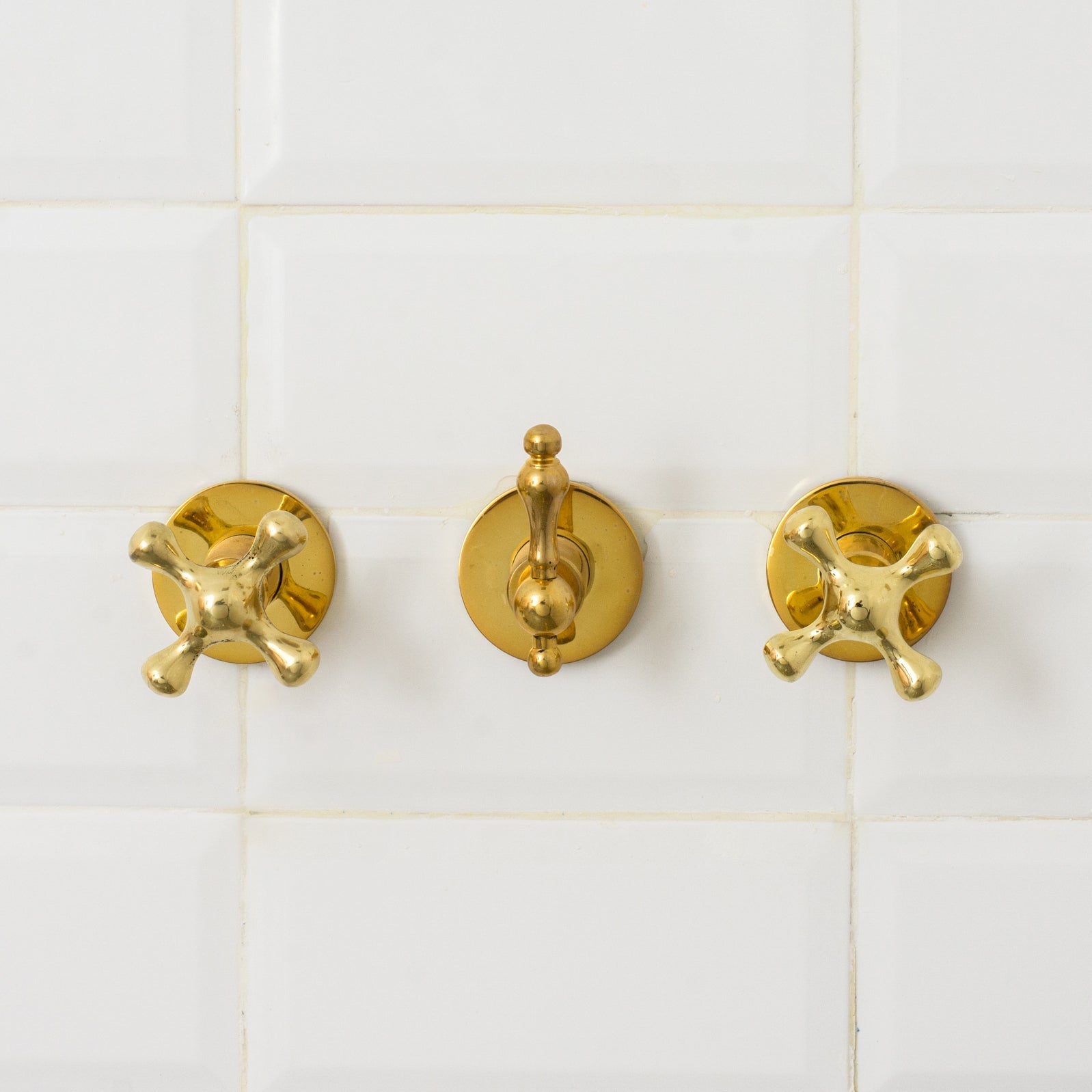 Unlacquered Brass Built - in Shower Gooseneck Arm, 3 - Outlet Concealed Hand Shower And Tub Faucet, Rainfall Shower System - Insideast