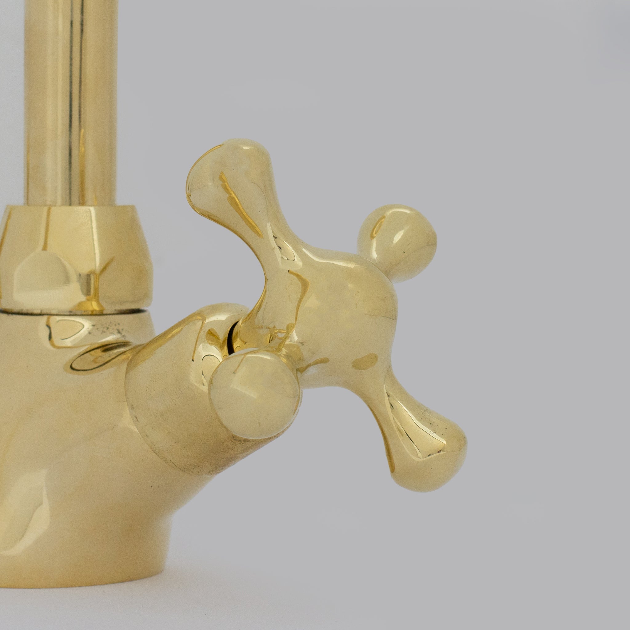 Unlacquered Brass Compact Faucet | Single Hole Bathroom Sink Faucet - Insideast