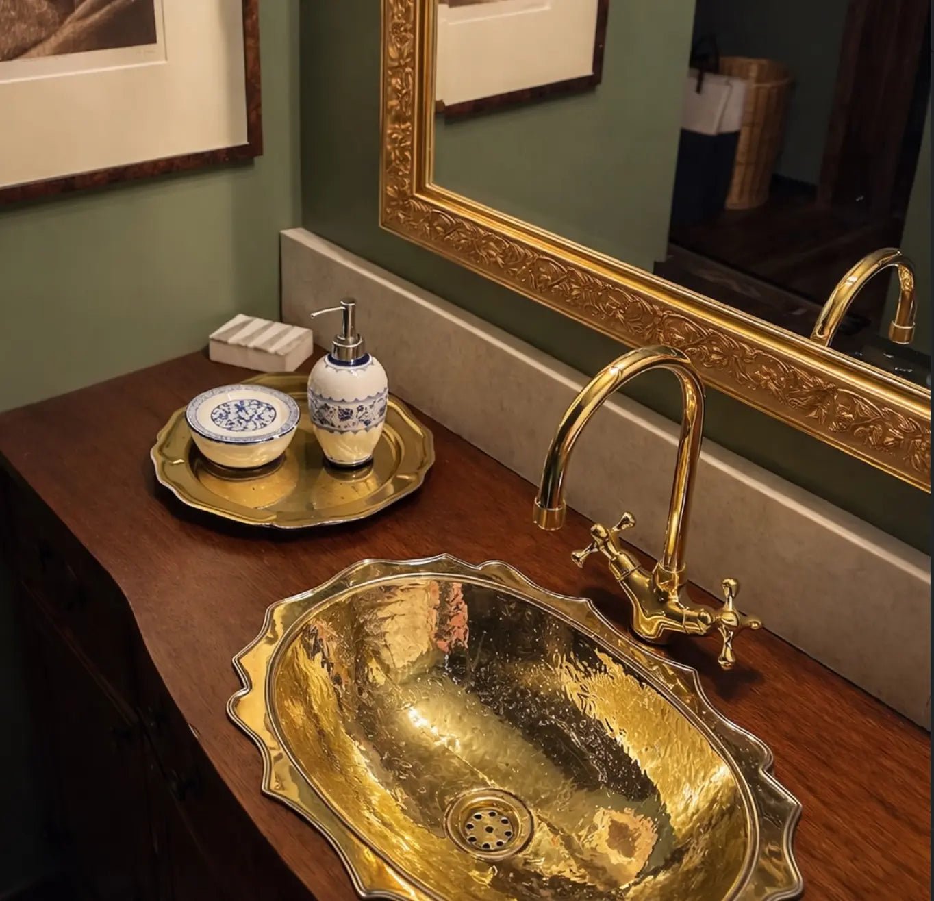 Unlacquered Brass Compact Single Hole Bathroom Faucet