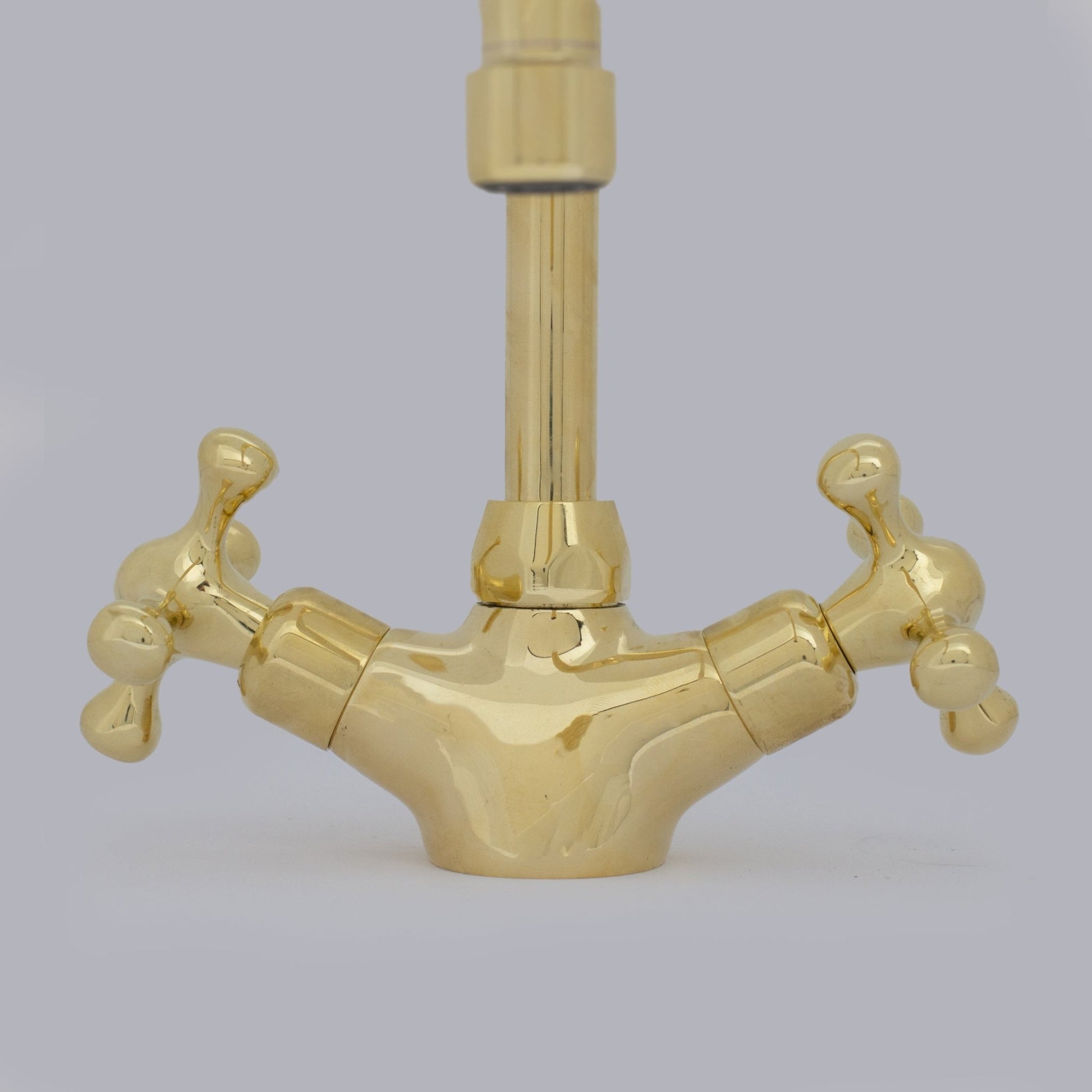 Unlacquered Brass Compact Faucet | Single Hole Bathroom Sink Faucet - Insideast